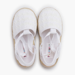 Espadrillas effetto intrecciato nastri Bianco