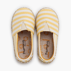 Espadrillas righe tipo camping con elastico  Giallo