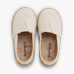 Espadrillas elastico centrale iuta bicolor  Ecru