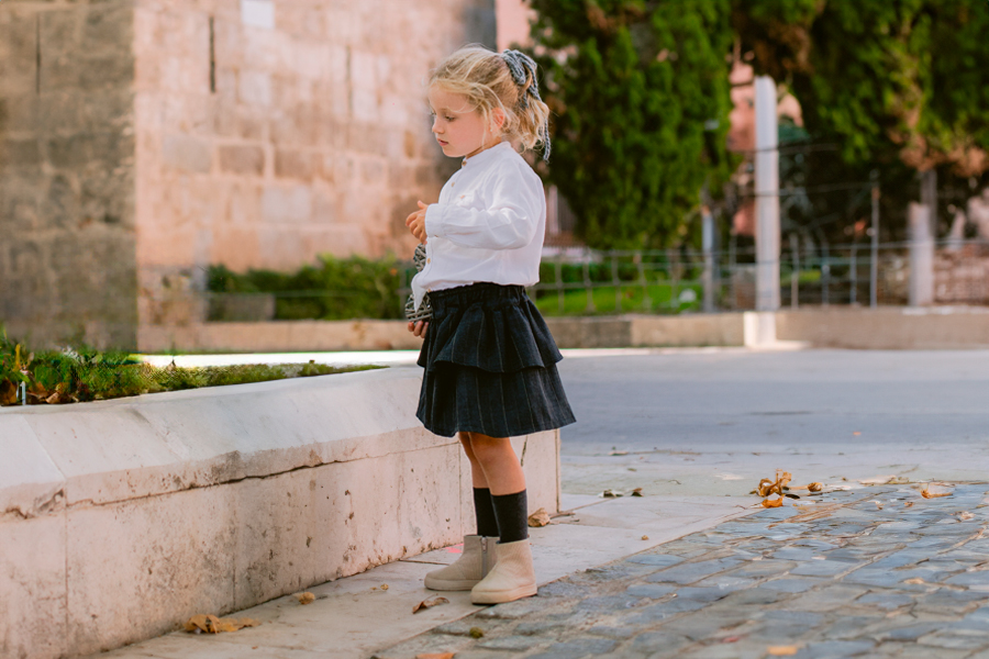 Stivali bambini gambale velluto a coste