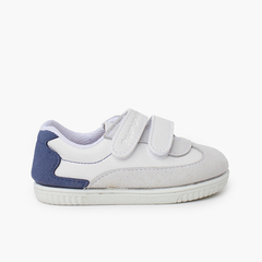 Sneakers morbide minimal tallone colorato Blu jeans