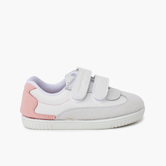 Sneakers morbide minimal tallone colorato Rosa