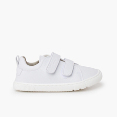 Sneakers barefoot scolastiche doppio strappo Bianco