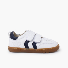 Sneakers barefoot bambini bande laterali Blu