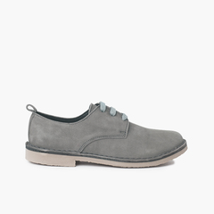 Blucher pelle nabuk cerata Grigio