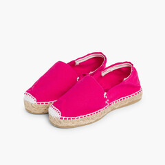 Espadrillas bambini con elastico Fucsia