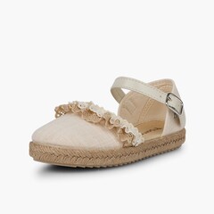 Espadrillas con pizzo  Ecru